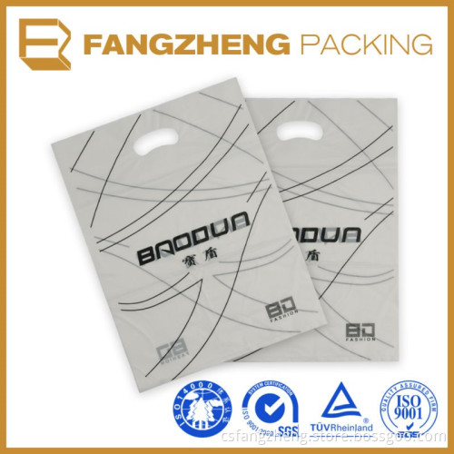 China shoe/clothes shopping bag supplier die cut handle plastic bag